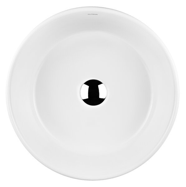 Oltens Lagde umyvadlo 40x40 cm kulatý na pult bílá lesk 40316000