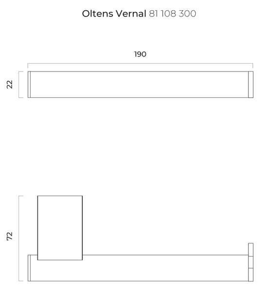 Oltens Vernal držák na toaletní papír černá mat 81108300