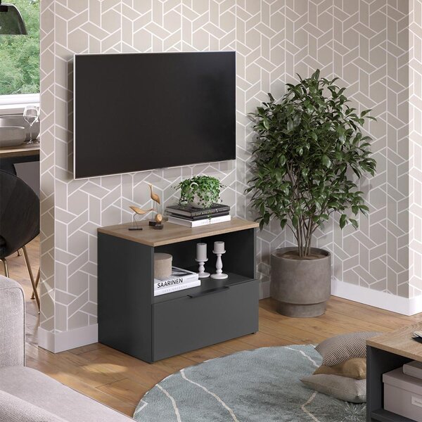 Kredenc Vicco Wido Anthracite/Sonoma 60 x 50 cm s klapkou, Model 57447