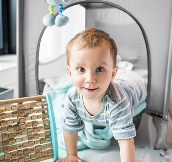 BabyOno - Cestovní postýlka BASIC šedá