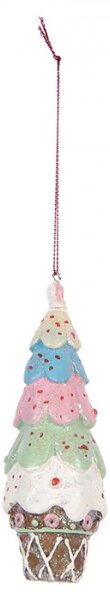 Barevná vánoční ozdoba stromeček / dortík Niom – 5x13 cm