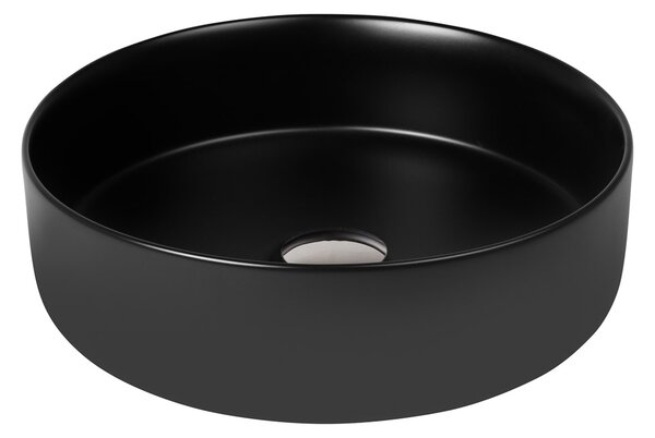 Oltens Lagde umyvadlo 35.5x35.5 cm kulatý na pult černá 40304300