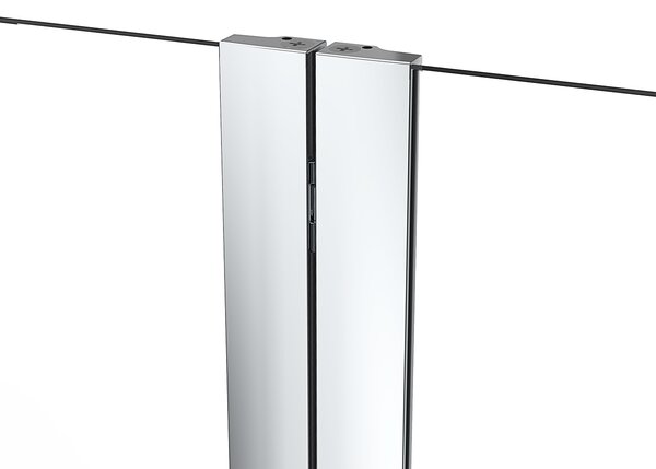 Oltens Fulla vanová zástěna 98 cm dvoudílný chrom lesk/čiré sklo 23204100
