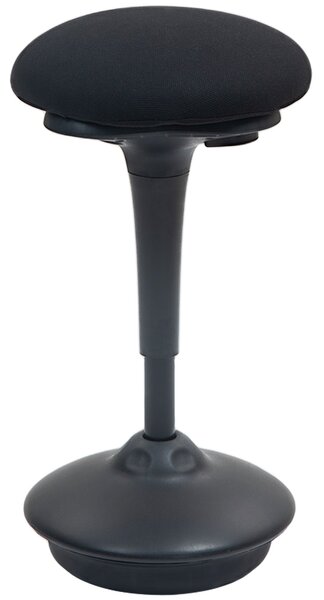 HOMCOM Stojící stolička, ergonomická stolička, výškově nastavitelná 70-90 cm, 360° otáčecí sedadlo, široká základna s protiskluzovými podložkami a pol