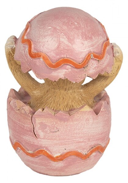 Figurka štastného zajíčka v růžovém vajíčku – 8 cm