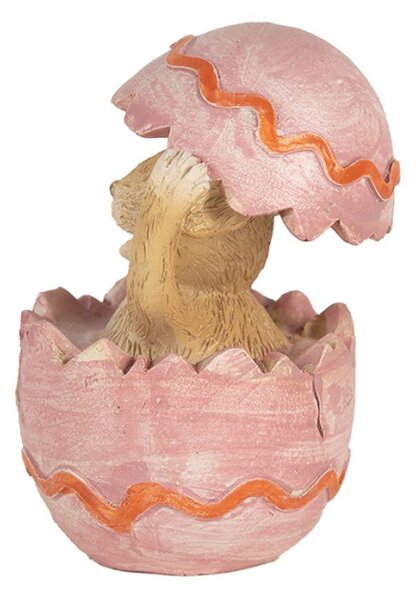 Figurka štastného zajíčka v růžovém vajíčku – 8 cm
