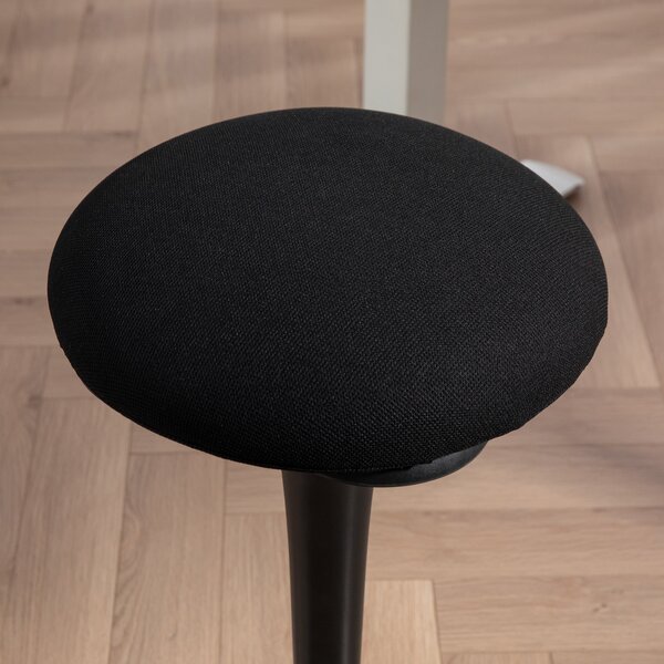 HOMCOM Stojící stolička, ergonomická stolička, výškově nastavitelná 70-90 cm, 360° otáčecí sedadlo, široká základna s protiskluzovými podložkami a pol