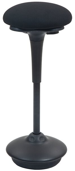 HOMCOM Stojící stolička, ergonomická stolička, výškově nastavitelná 70-90 cm, 360° otáčecí sedadlo, široká základna s protiskluzovými podložkami a pol