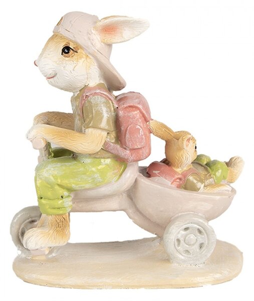 Figurka králičích brášku jedoucí na tříkolce – 12 cm