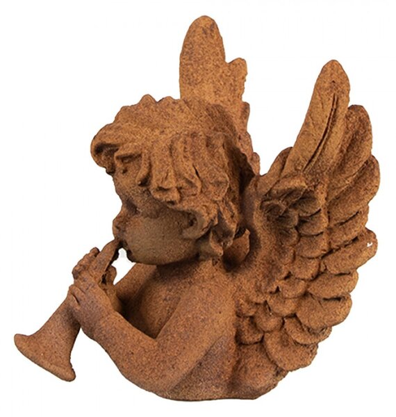 Náboženská socha andělíčka hrajícího na trubku Bartholomeus – 12 cm