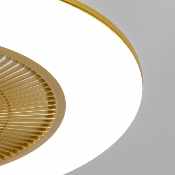 Brilagi - LED Stmívatelné svítidlo s ventilátorem AURA LED/38W/230V zlatá + DO