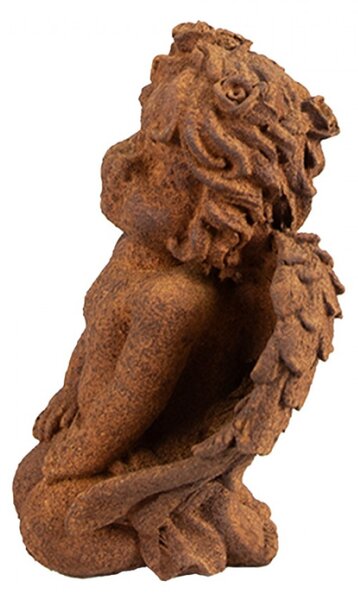 Náboženská socha klečícího andělíčka s křídly Bartholomeus – 11 cm