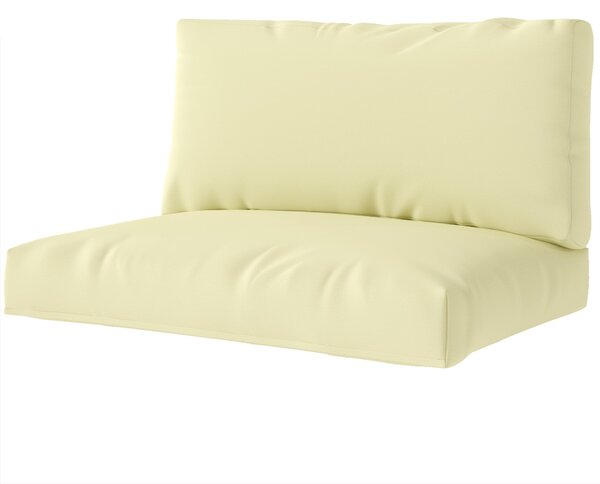 Outsunny venkovní polstrování na palety pro 2 sedačky, pratelné euro paletové sedáky, 2 kusy 120 x 80 cm a 120 x 45 cm, UPF20+, 20 cm silné, béžové |