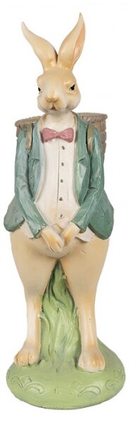 Velikonoční figurka králíčka s motýlkem a plnou nůší – 30 cm