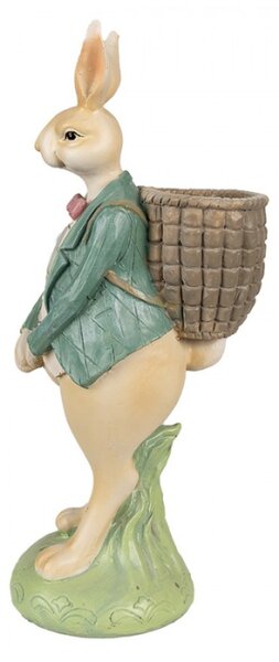 Velikonoční figurka králíčka s motýlkem a plnou nůší – 30 cm