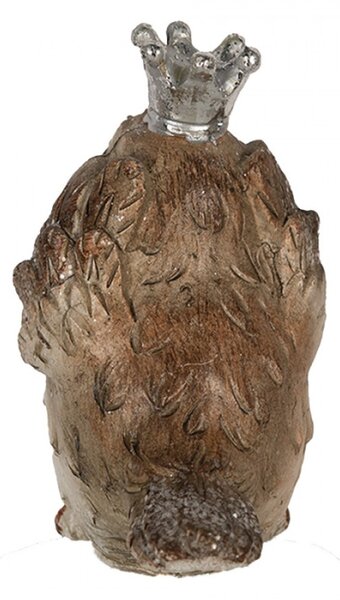 Dekorativní buddhistická figurka ptáčka Kikazaru se stříbrnou korunkou – 8 cm