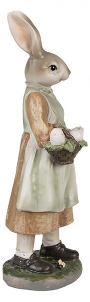 Velikonoční figurka králíčí maminky s košíkem vajíček – 25 cm