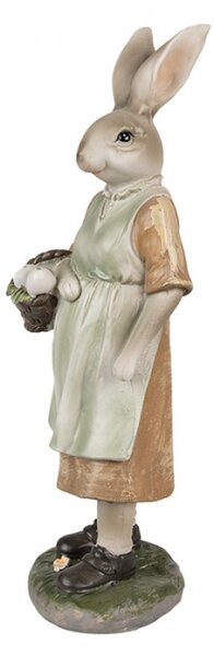 Velikonoční figurka králíčí maminky s košíkem vajíček – 25 cm