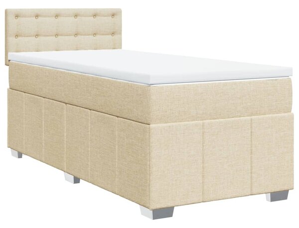Box spring postel s matrací krémová 80 x 200 cm textil 3289214