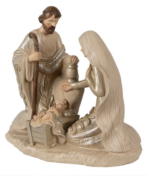 Figurka Ježíška s rodiči v betlému – 23 cm