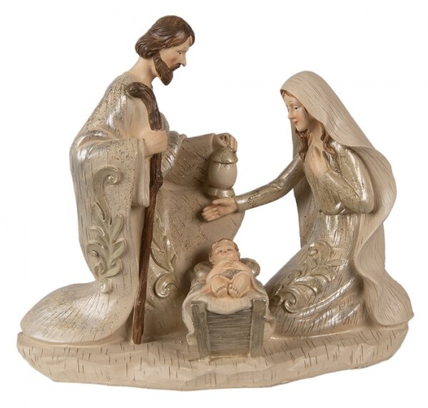 Figurka Ježíška s rodiči v betlému – 23 cm