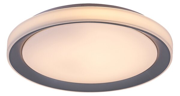 Rabalux 3510 LED stropní svítidlo Everest 1x40W | 3200lm | 2700-6500K | RGB - dálkové ovládání, nastavitelná teplota osvětlení, paměťová funkce, časovač, Wi-Fi, noční režim, stmívatelné, stříbrná