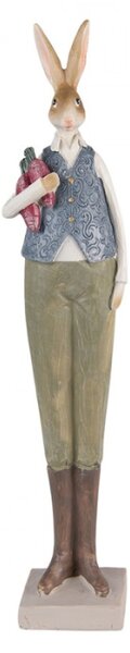 Figurka králíčka držícího mrkvičky – 6x5x36 cm