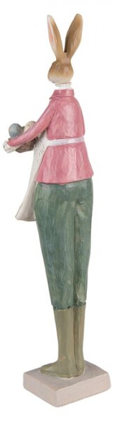 Velikonoční figurka králíčka s košíkem vajíček – 9x7x36 cm