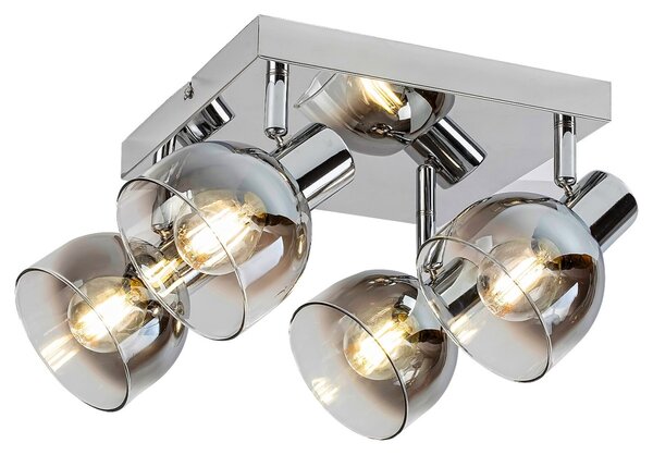 Rabalux 3250 přisazené stropní svítidlo Tarien 4x40W | E14 - chrom, kouřová