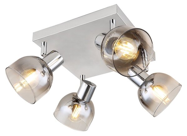Rabalux 3250 přisazené stropní svítidlo Tarien 4x40W | E14 - chrom, kouřová