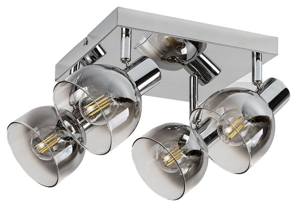 Rabalux 3250 přisazené stropní svítidlo Tarien 4x40W | E14 - chrom, kouřová