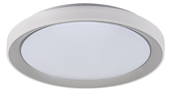 Rabalux 3510 LED stropní svítidlo Everest 1x40W | 3200lm | 2700-6500K | RGB - dálkové ovládání, nastavitelná teplota osvětlení, paměťová funkce, časovač, Wi-Fi, noční režim, stmívatelné, stříbrná