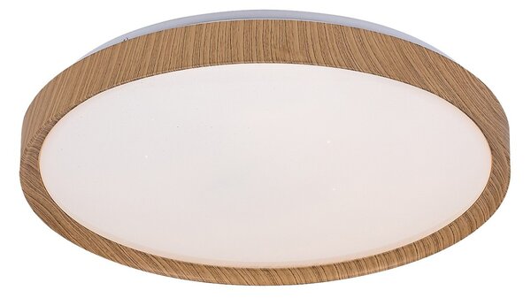 Rabalux 3500 LED stropní svítidlo Sherwood 1x50W | 4000lm | 3000-6500K | RGB - dálkové ovládání, nastavitelná teplota osvětlení, hvězdný efekt, časovač, noční režim, stmívatelné, dřevo