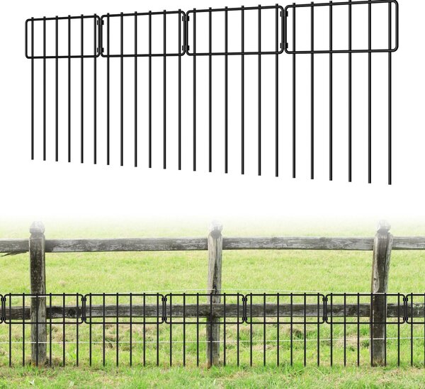 25 kusů plotových prvků pro oddělení zvířat, dekorativní plot, výška 43 cm, celková délka 8,2 metru