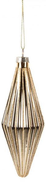 Zlatá skleněná vánoční ozdoba Noetijn III – 5x15 cm