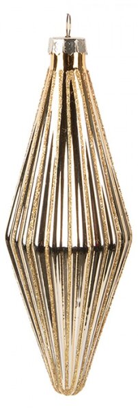 Zlatá skleněná vánoční ozdoba Noetijn III – 5x15 cm