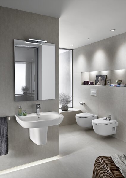 Roca Meridian-N Compacto sada wc s mísou a sedátkem závěsná bez splachovacího kruhu bílá A34H242000