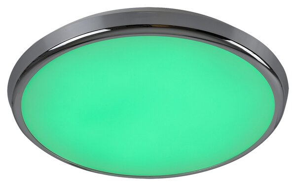 Rabalux 3464 LED venkovní stropnice Balthasar 1x18W | 1600lm | 3000-6500K | RGB | IP44 - chrom, bílá