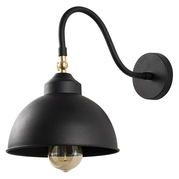 Černé kovové nástěnné svítidlo Opviq lights Fotini