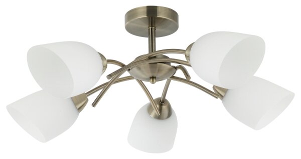 Přisazený lustr DONNA 5xE27/60W/230V patina