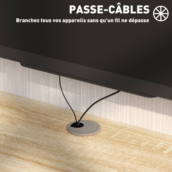 HOMCOM Floating Wall TV Stand se policí - Dub | Aosom