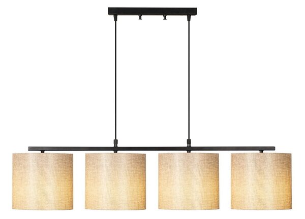 Černé závěsné svítidlo s textilním stínidlem Baston – Opviq lights