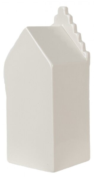 Dekorace béžový porcelánový domeček Gustav – 16 cm