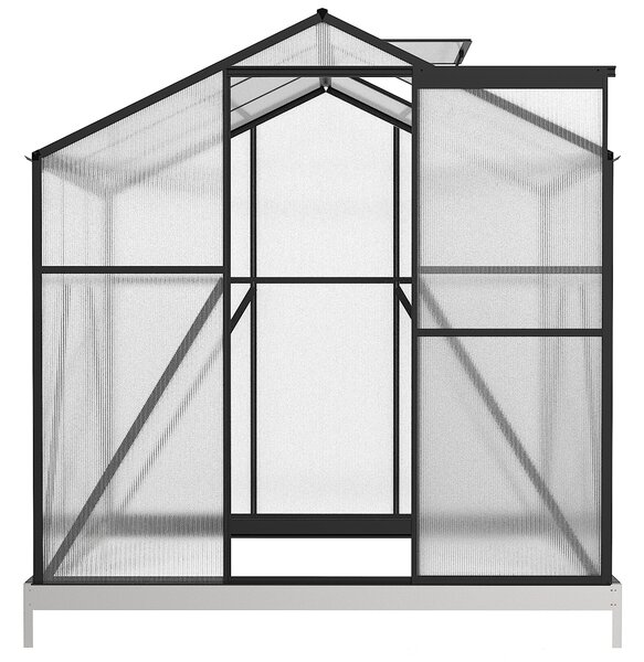 Skleník se základnou BestBerg BBGH-606B / 3,61 m² / 190 × 190 × 194 cm / černá