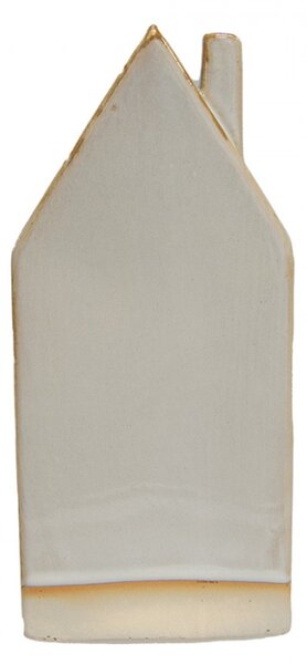 Dekorace béžový porcelánový domeček Lena – 18 cm