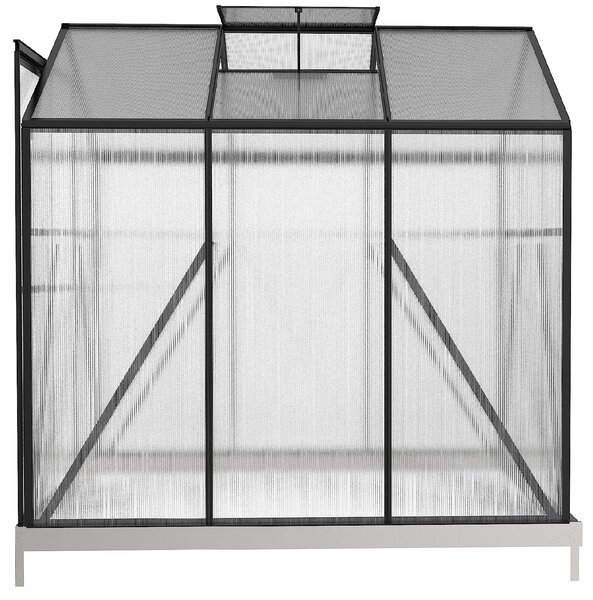 Skleník se základnou BestBerg BBGH-606B / 3,61 m² / 190 × 190 × 194 cm / černá