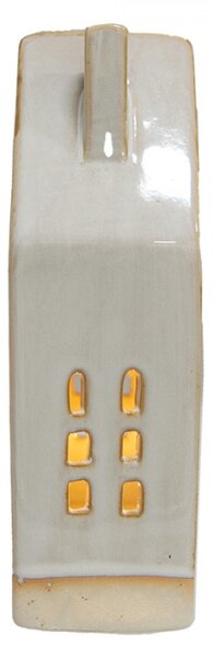 Dekorace béžový porcelánový domeček Lena – 18 cm