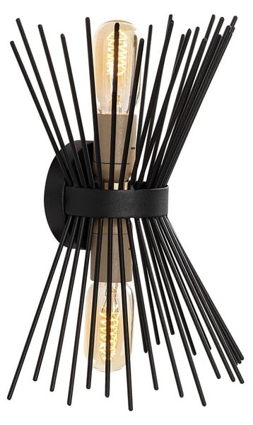 Černé kovové nástěnné svítidlo Opviq lights Glykera