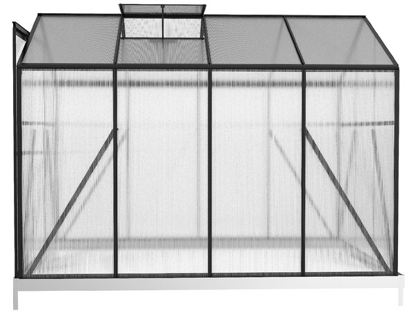 Skleník se základnou BestBerg BBGH-806B / 4,8 m² / 252 × 190 × 194 cm / černá