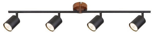 Rabalux 5298 přisazené stropní bodové svítidlo Edmund 4x25W | GU10 - imitace dřeva, černá
